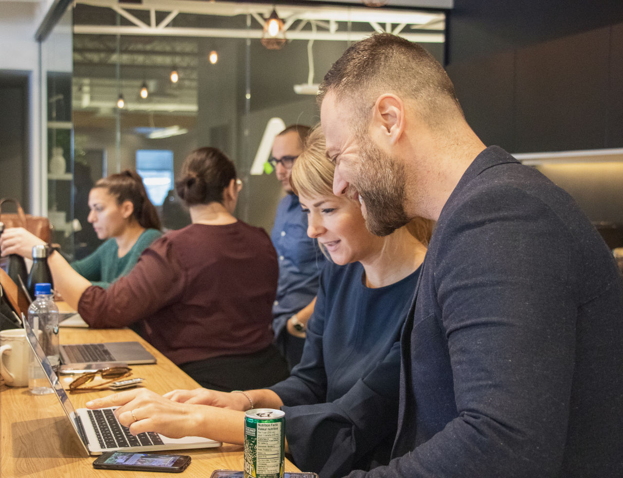 Picture of two sales managers working together