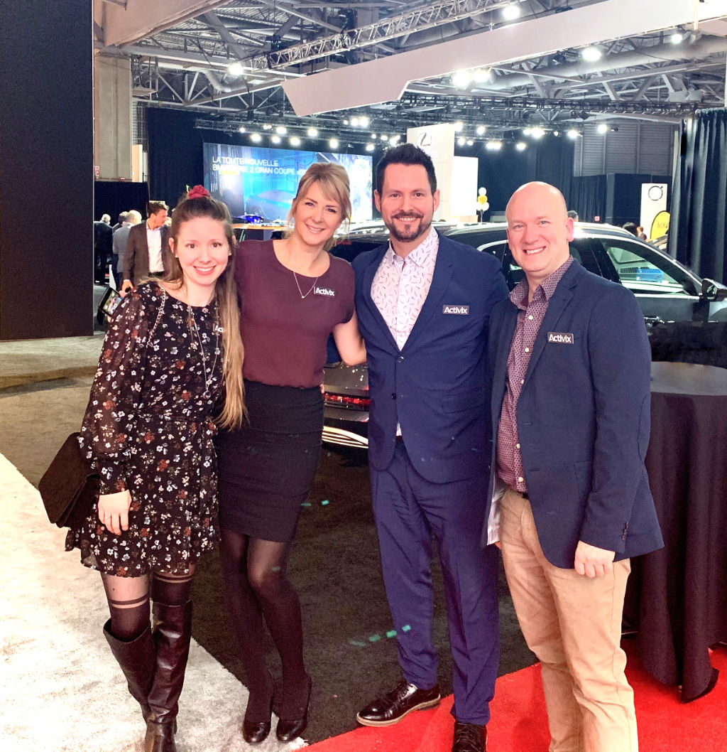 L'équipe au Salon de l'Auto de Québec 2020.