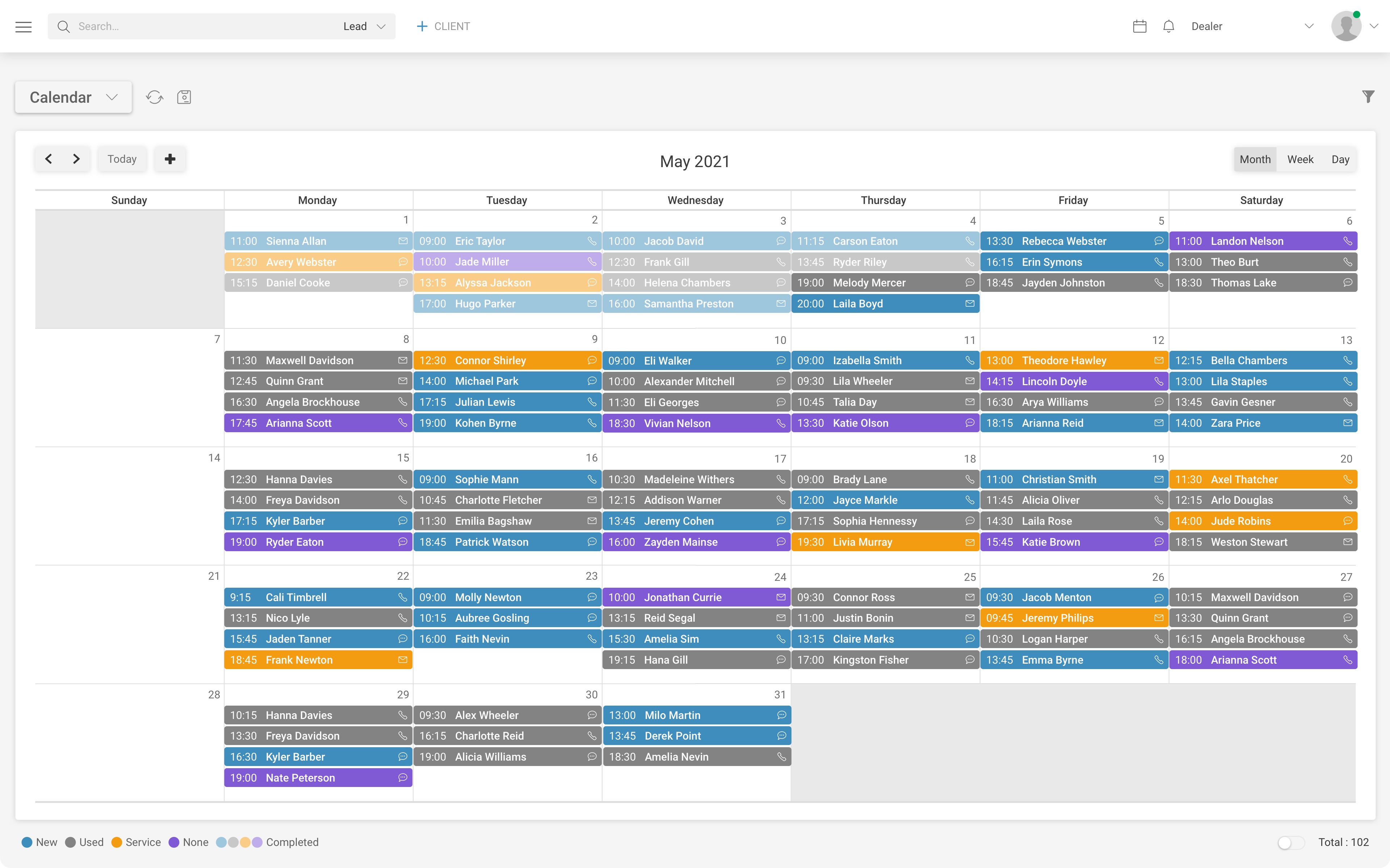 Calendar Dashboard