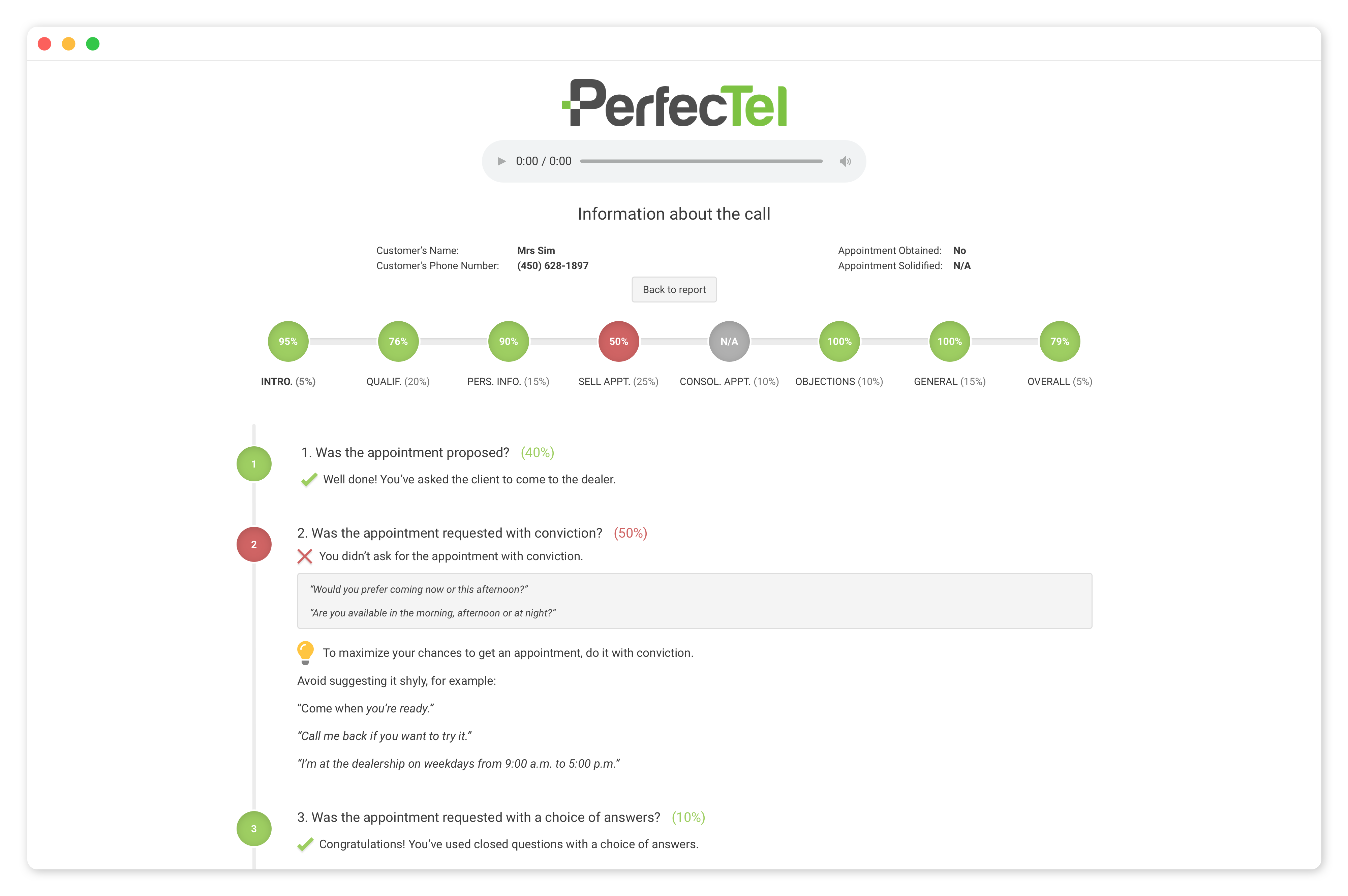 PerfecTel Platform Dashboard